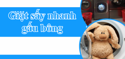 Giặt sấy nhanh gấu bông