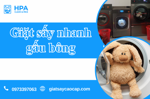 Giặt sấy nhanh gấu bông