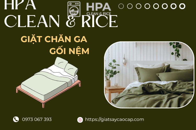 Quy Trình Giặt Chăn Ga Gối Nệm Tại Giặt Sấy Cao Cấp HPA