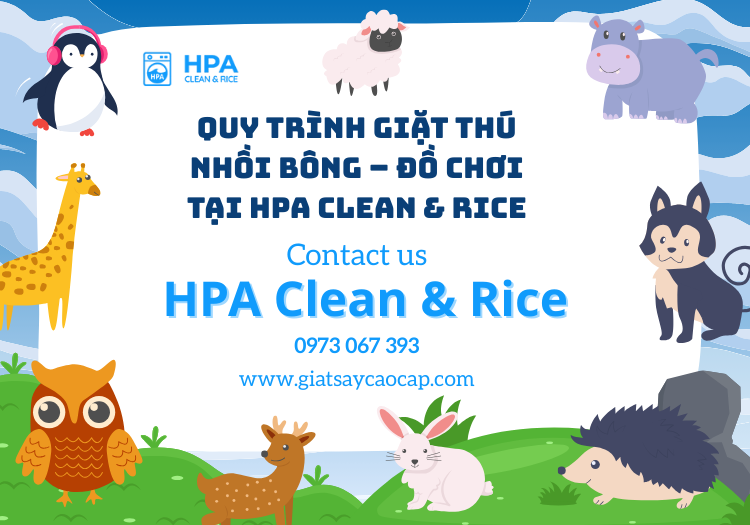 Quy trình giặt thú nhồi bông - đồ chơi tại HPA 