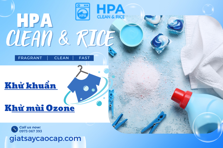 Khử khuẩn khử mùi ozone tại giặt sấy cao cấp HPA